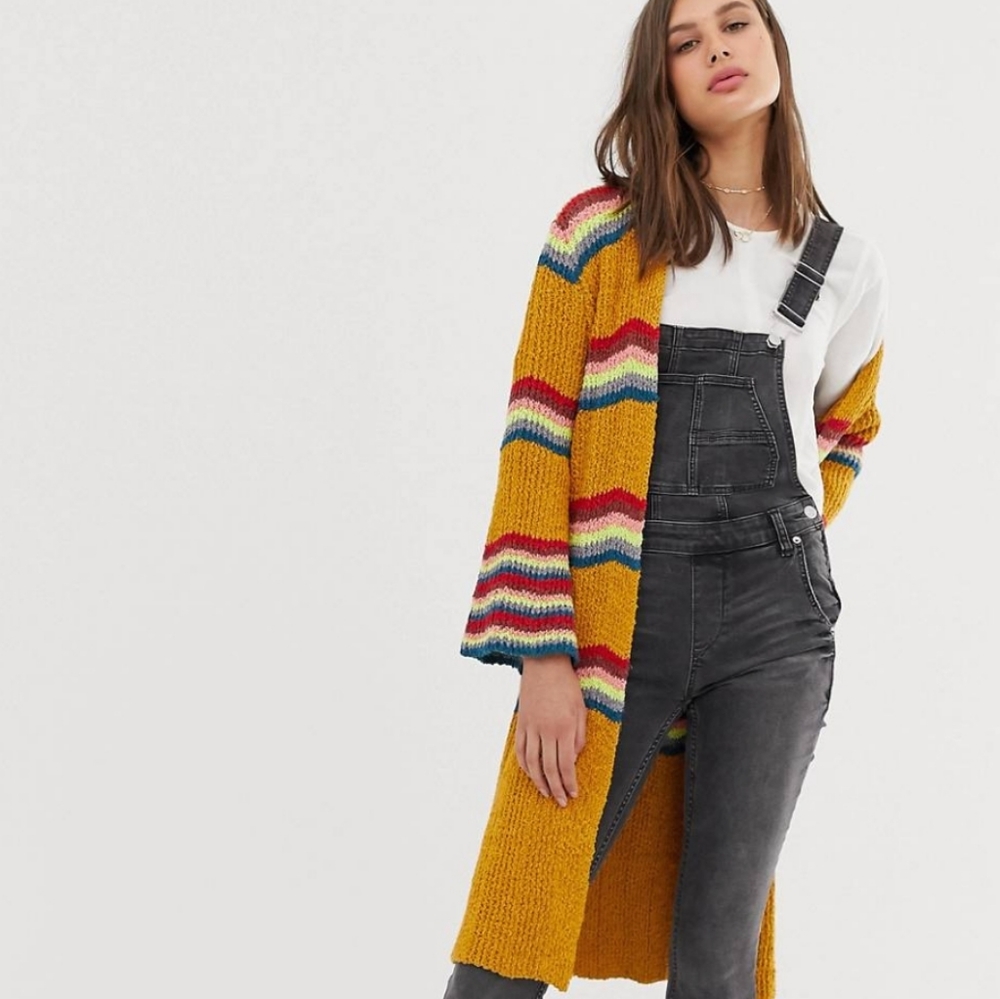 Free People Winding Road multi stripe cardigan